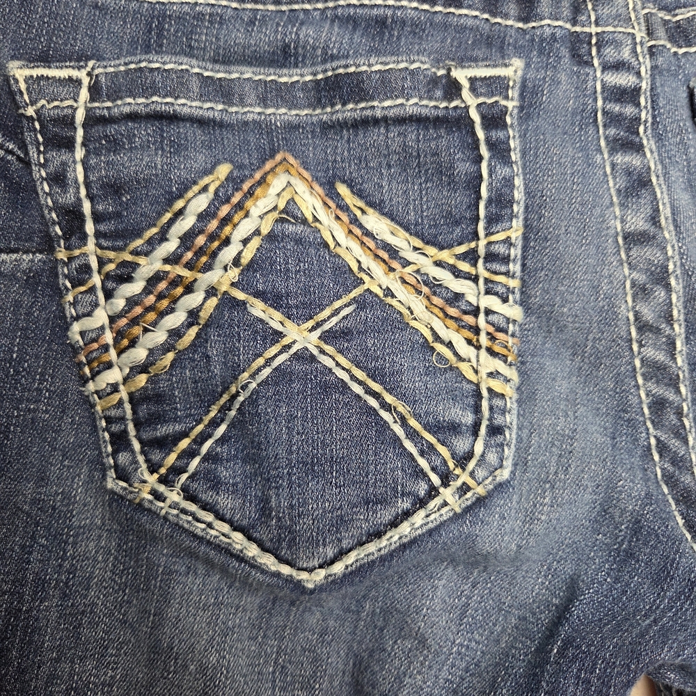 Ariat REAL Low Rise Bootcut Whipstitch Jeans Western Rodeo Y2K Women 26L 26×33.5 - Picture 6 of 11